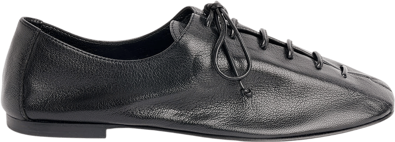 Plegada Supple Shiny Shoes in Black
