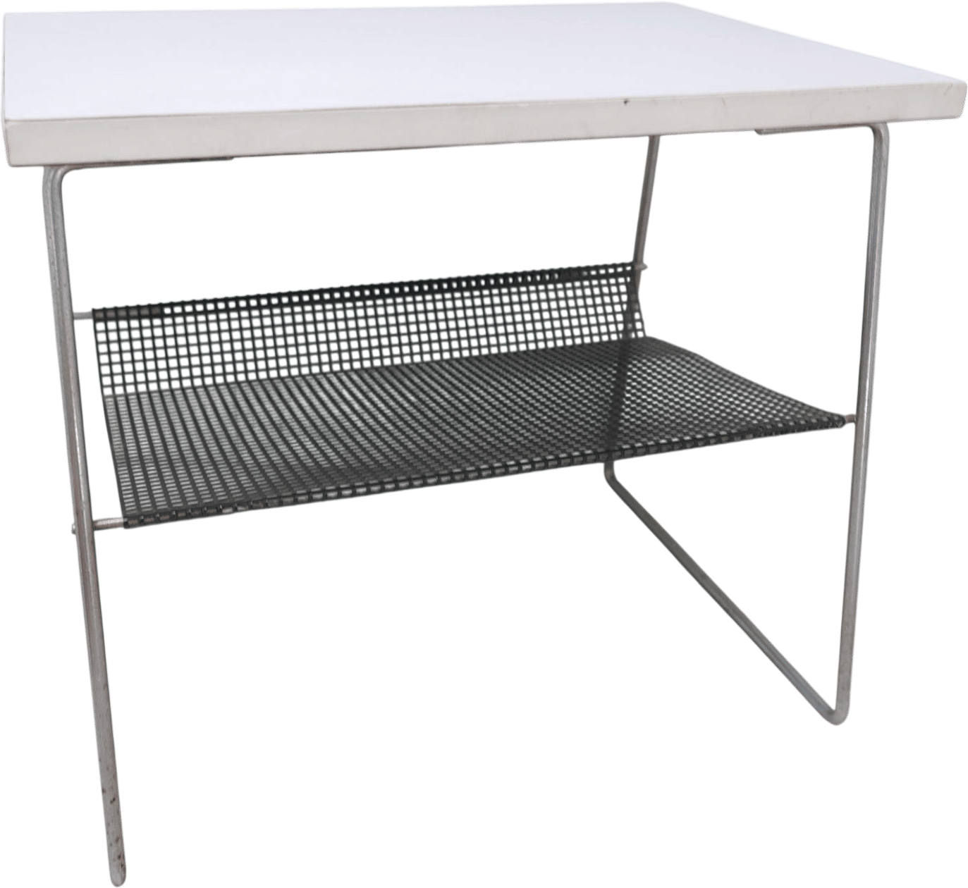 Vintage Pilastro side table with newspaper rack 
