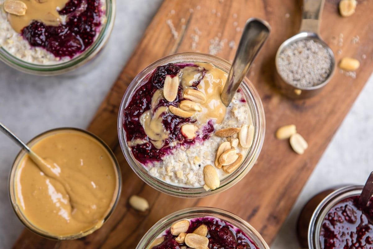 PB&J overnight oats