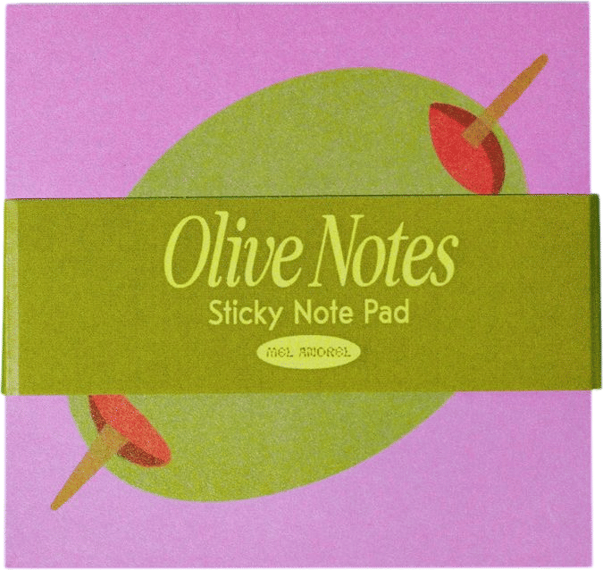 Mel Andrel Olive Sticky Notes