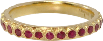 Armenta Collection Yellow Gold Ruby Eternity Stack Ring