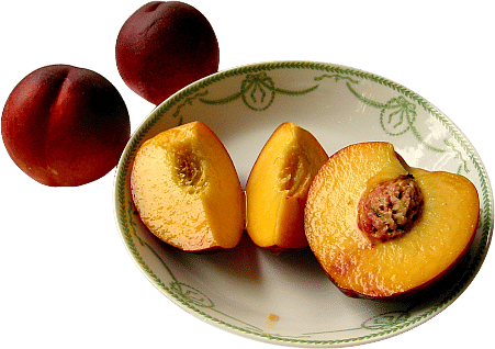 Having the patience to let the peaches ripen on the counter