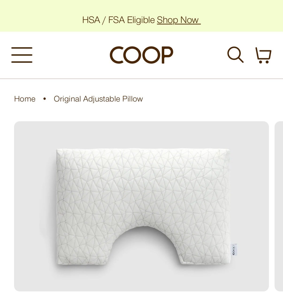 Coop Sleep Goods Original Adjustable Pillow