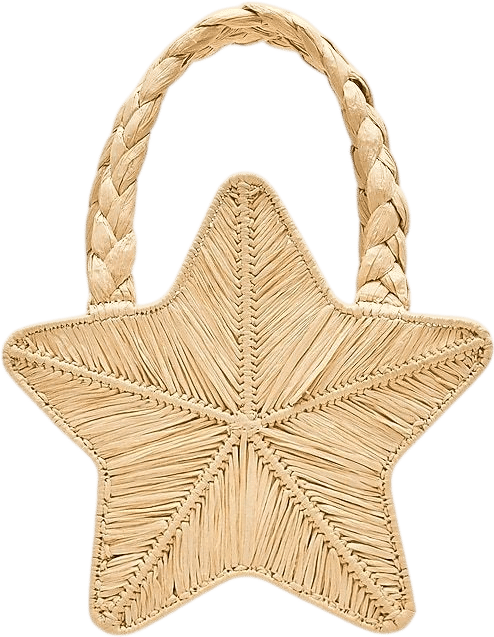 J Crew Star Shaped Raffia Bag