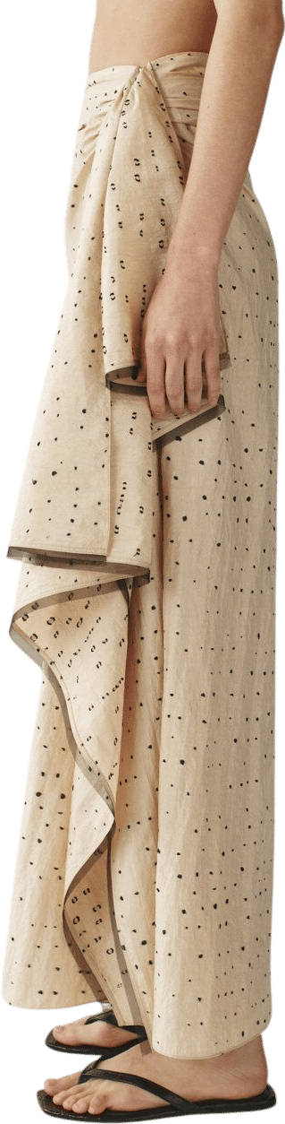 The Isola Skirt in Washed Silk Nylon Jacquard