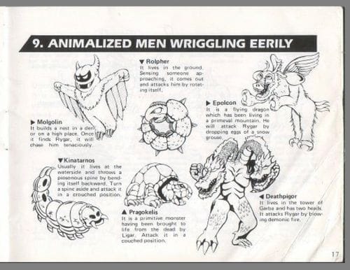 Rygar for NES, a game that is better in emulation