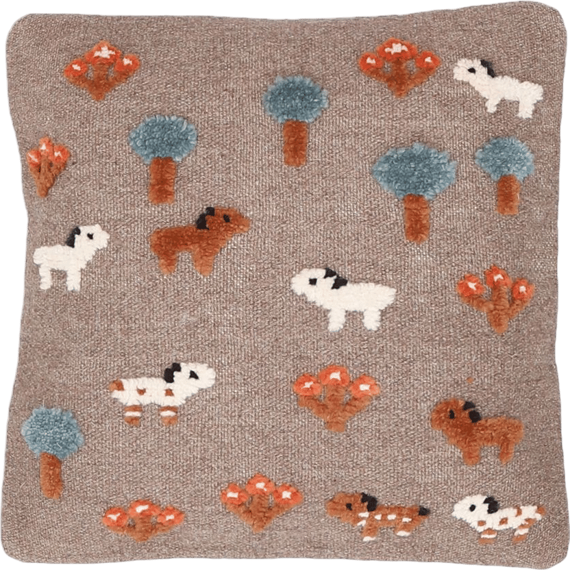 Mini Cushion - Lambs Meeting