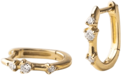 Orion White Sapphire Hoops