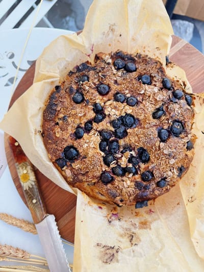 Buttered Oat Cake with Summer Fruits Recipe