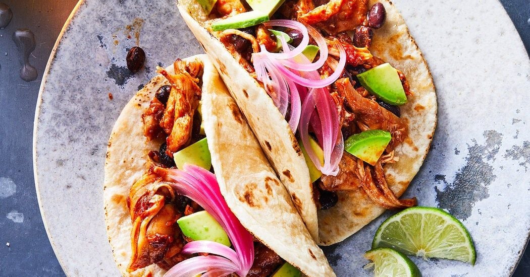 Pressure Cooker Chipotle-Honey Chicken Tacos Recipe