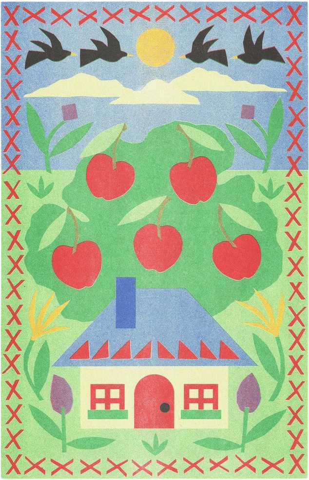 Cottage Risograph Print