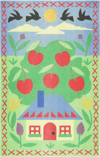Cottage Risograph Print