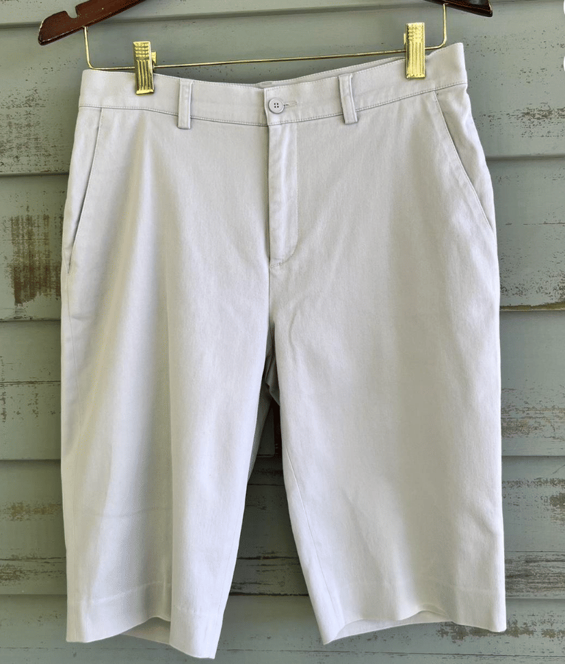 Agnès B Women's Cream and White Shorts