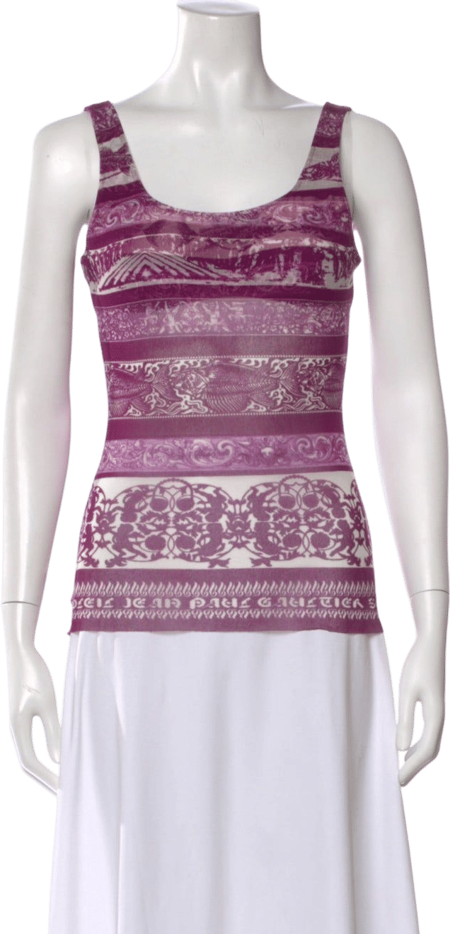 Jean Paul Gaultier Soleil Vintage Patterned Top