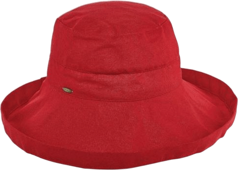 red canvas sun hat