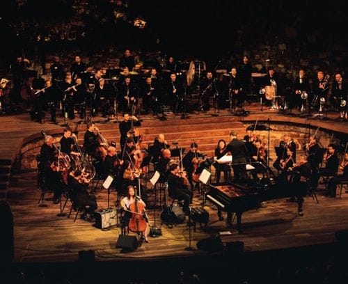 getting to the orchestra early to hear them warm up