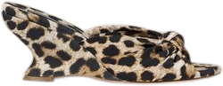 Marsy Leopard Silk Knot Wedge