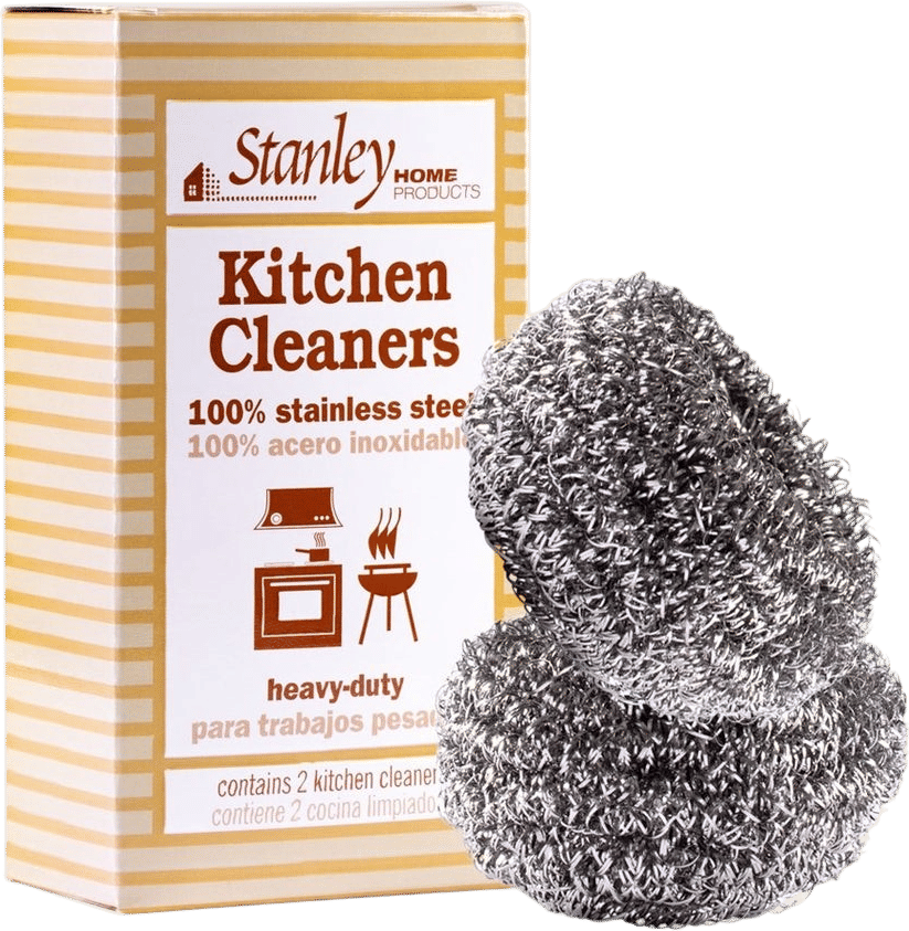 Heavy Duty Stainless Steel Scrubber Pads (2 Pack)