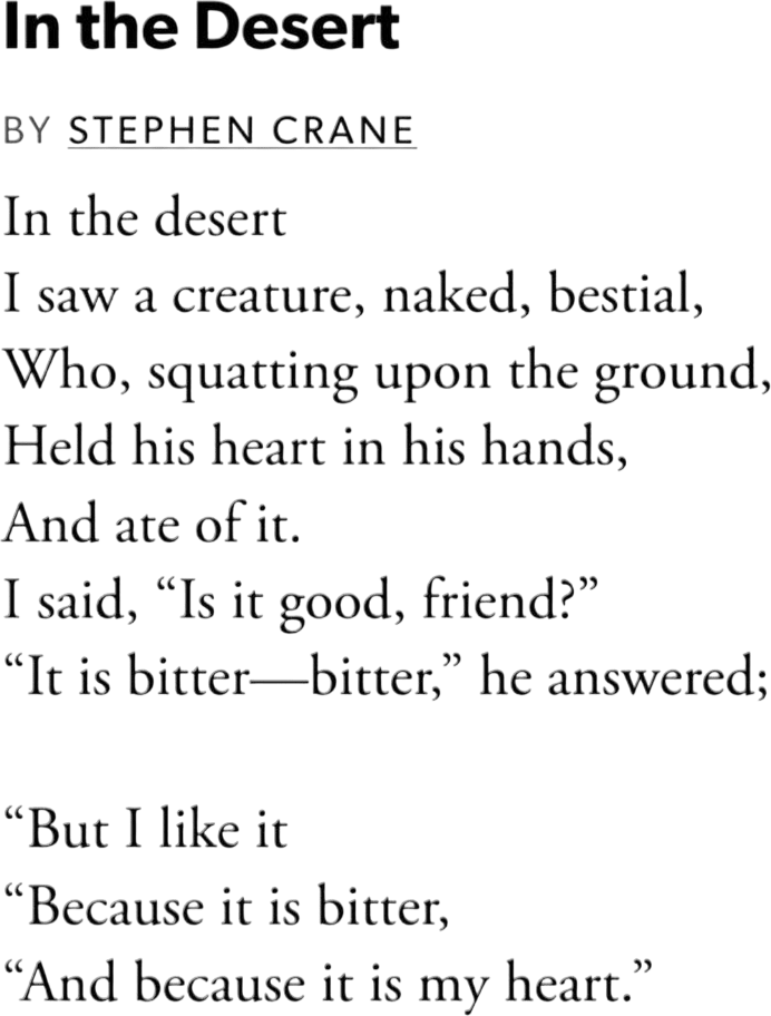 In The Desert by Stephen Crane