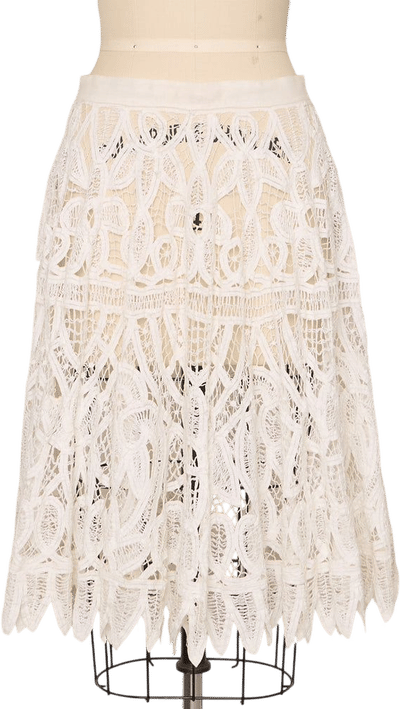 1940's Handmade Lace Skirt