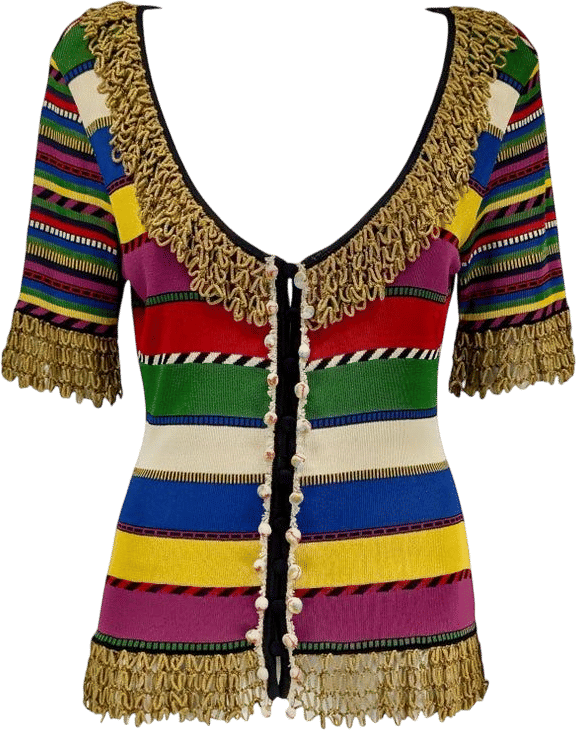 MOSCHINO COUTURE!  Multicolored striped sweater