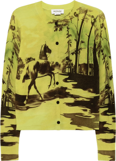 Graphic-Print Cardigan