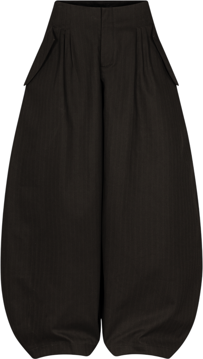 Black Bamboo Baggy Pants