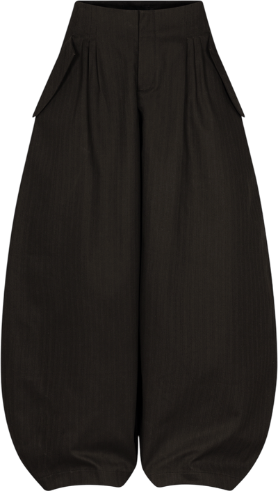 Black Bamboo Baggy Pants