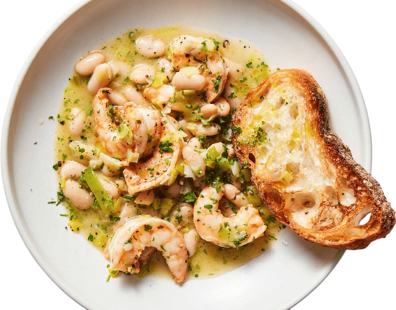 NYT lemony shrimp and bean stew