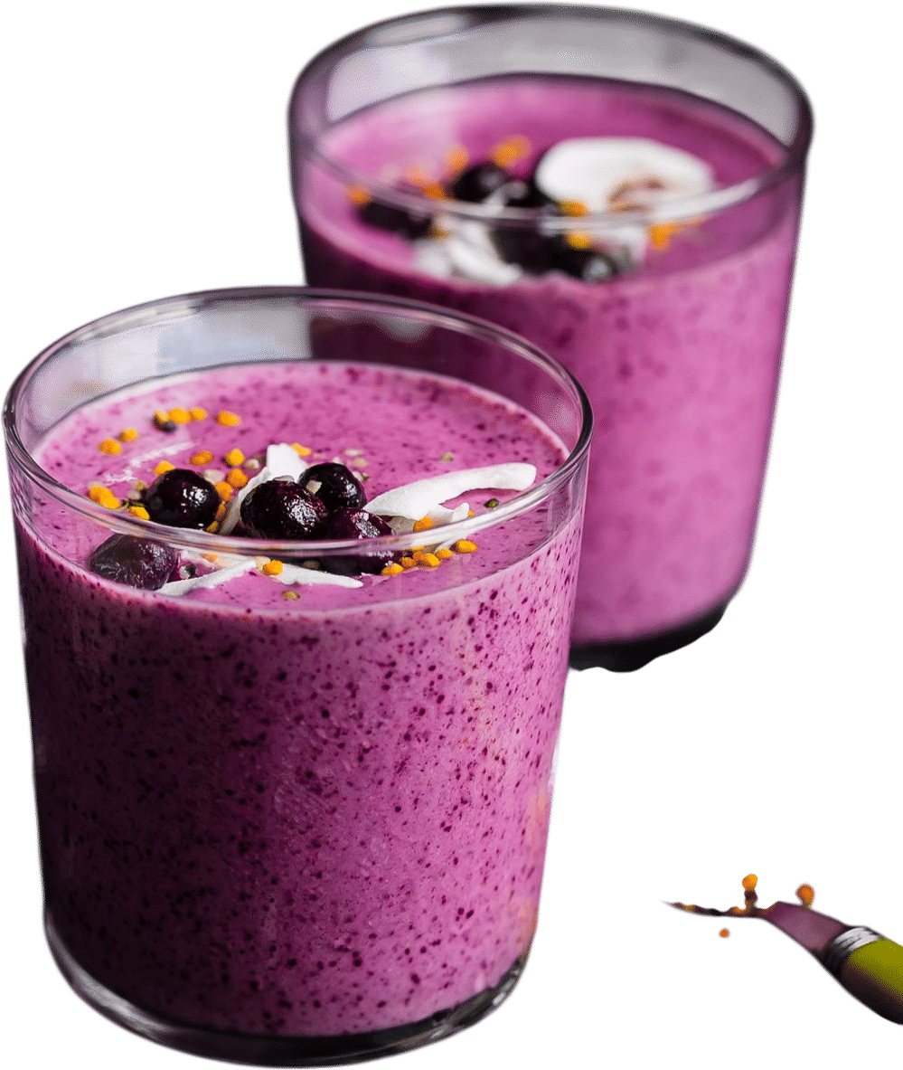 I like to mix it with frozen blueberries and coconut water for a (delicious?) smoothie.