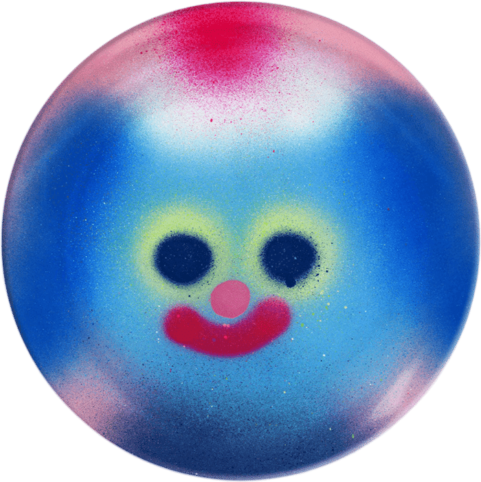 Blue Melamine Plate x Jon Burgerman