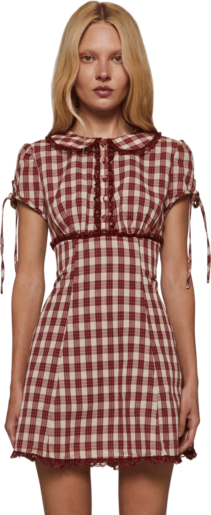 gingham mini dress