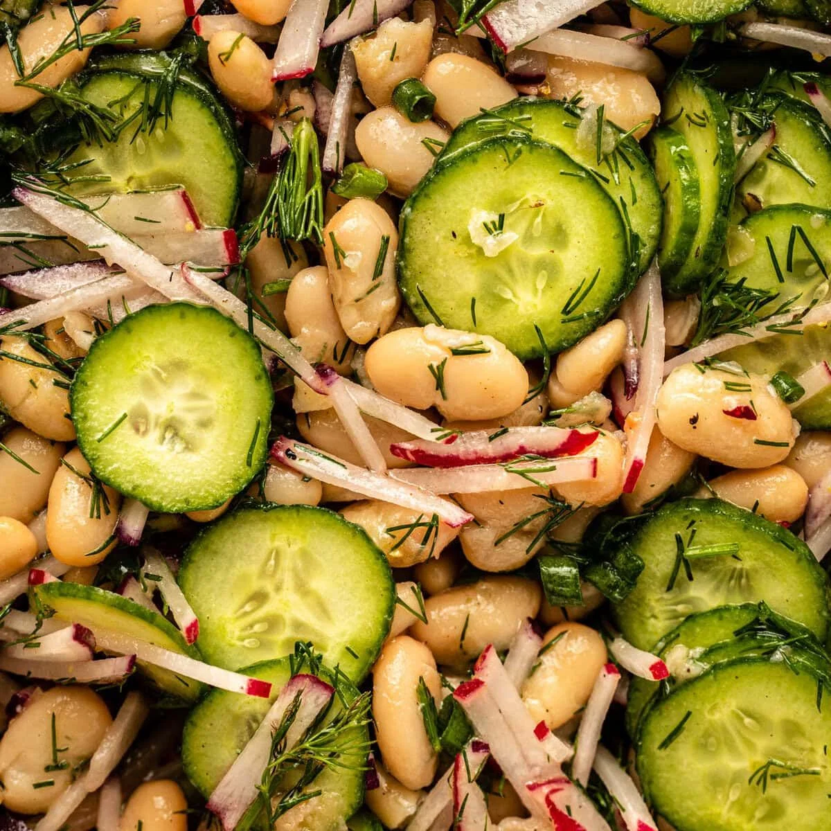 Dilly White Bean Cucumber Salad Recipe