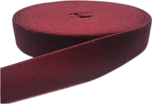10 Yards Burgundy Velvet Ribbon Spool (Wine, 1")