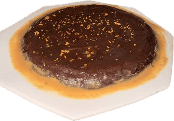 Orange Flan with a Dark Chocolate Shell