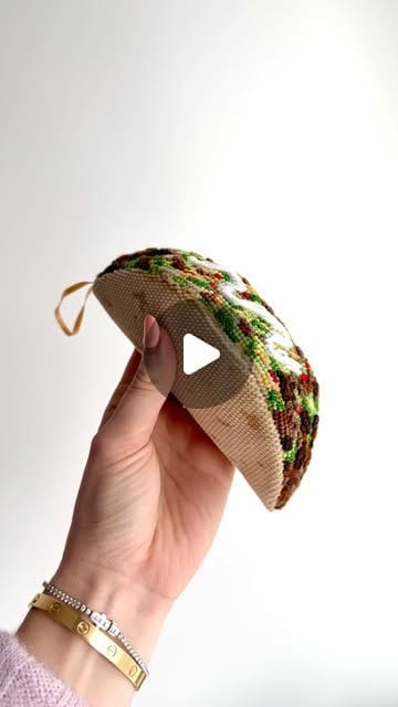 3D Taco Needlepoint Canvas