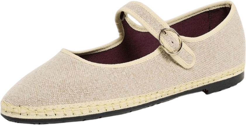 Flabelus Imelda Linen Mary Jane Flats