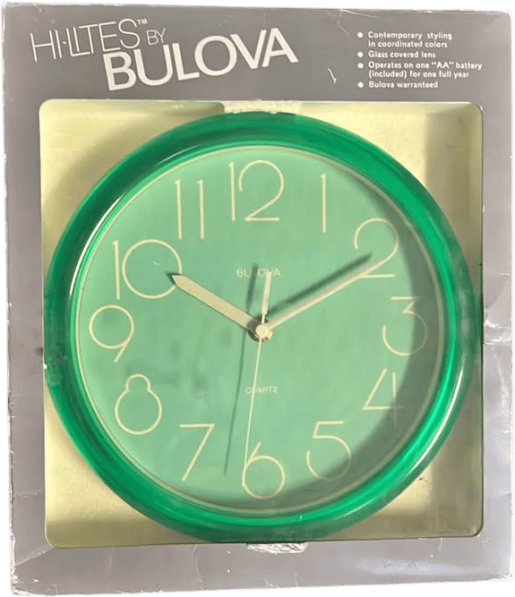 Vintage Neon Bulova Wall Clock