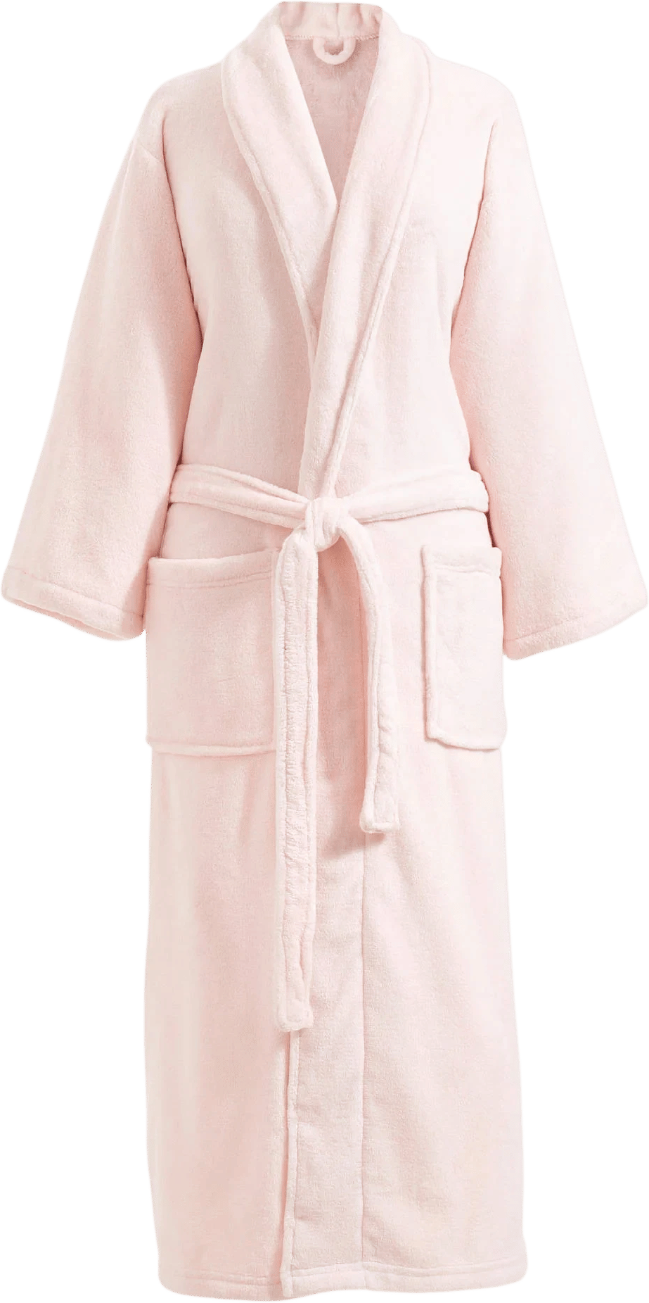 A fleece bathrobe for after a shower