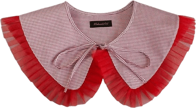 Collar Bib Necklace with Contrast Frill