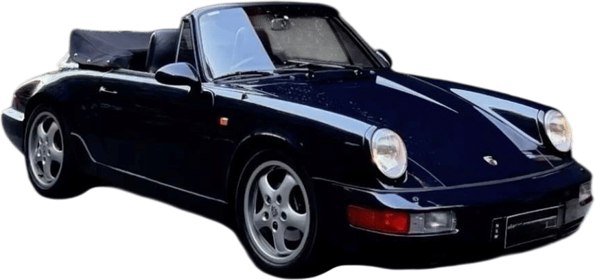 Vintage Porsche in the Driveway