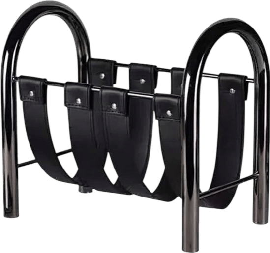 OnShelf Metal Leather Magazine Stand Rack
