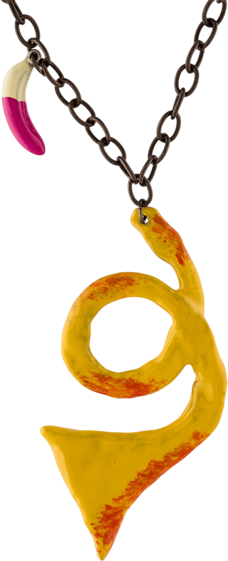 Marni X No Vacancy Inn Enamel Charm Pendant Necklace - Black
