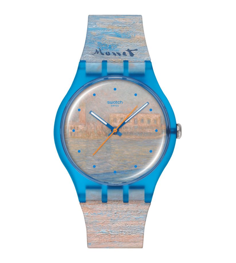 A Swatch! https://www.swatch.com/en-us/monet-s-palazzo-ducale-so29z150/SO29Z150.html