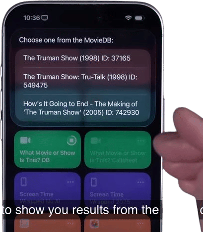 what movie or show is this iphone shortcut