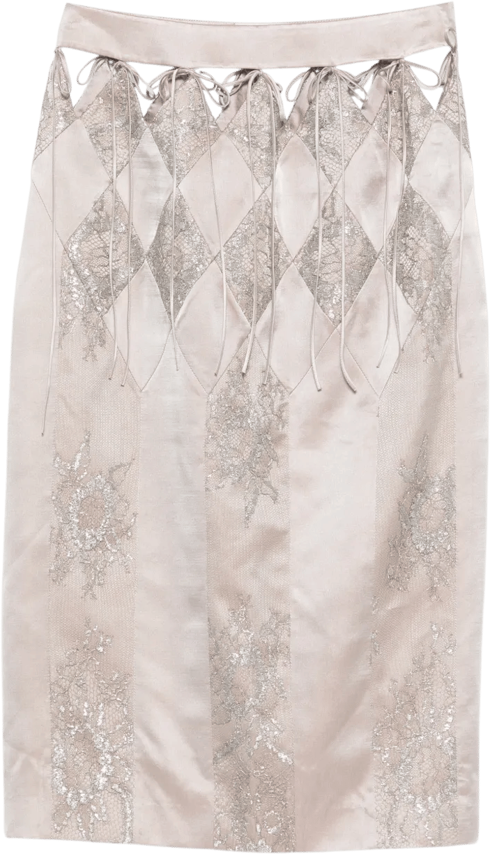 Botsi Lumiere diamond-lace Midi Skirt