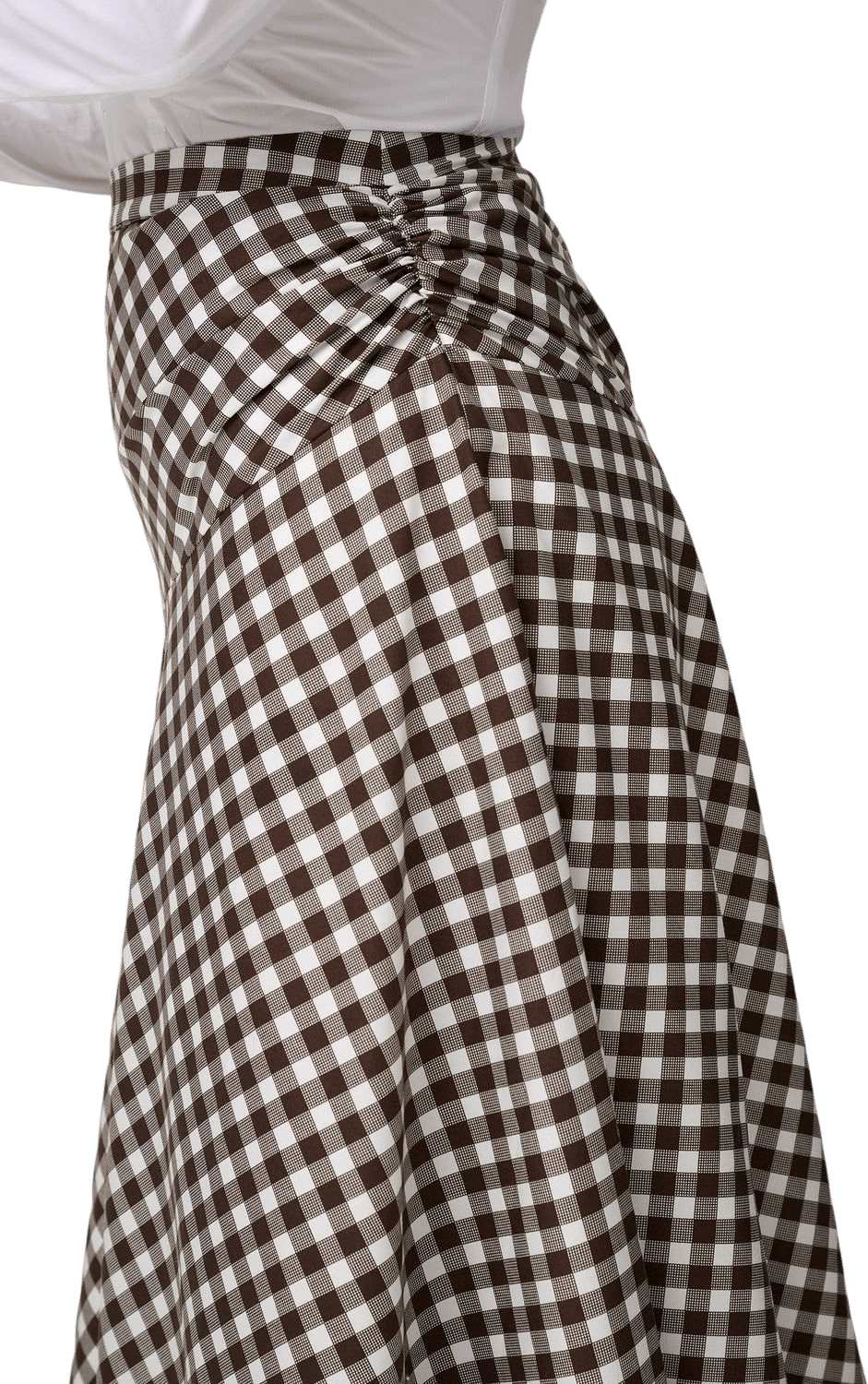 Taormina skirt in brown gingham