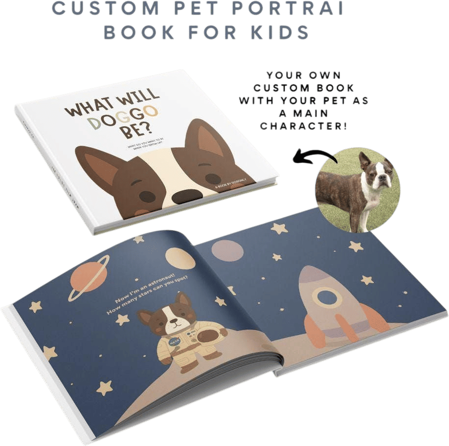 Custom Pet Portrait Jobs Book for Kids