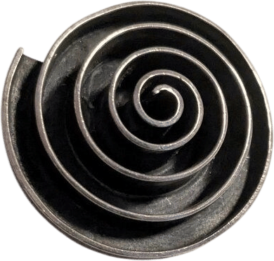 Vintage Yudit Taxco Sterling Silver Spiral Brooch Pendant