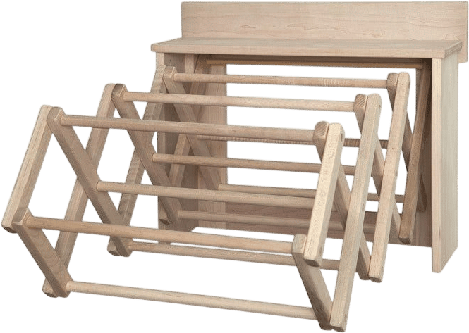 Saving Shepherd Amish Handmade Folding 20" Maple Wood Drying Rack
